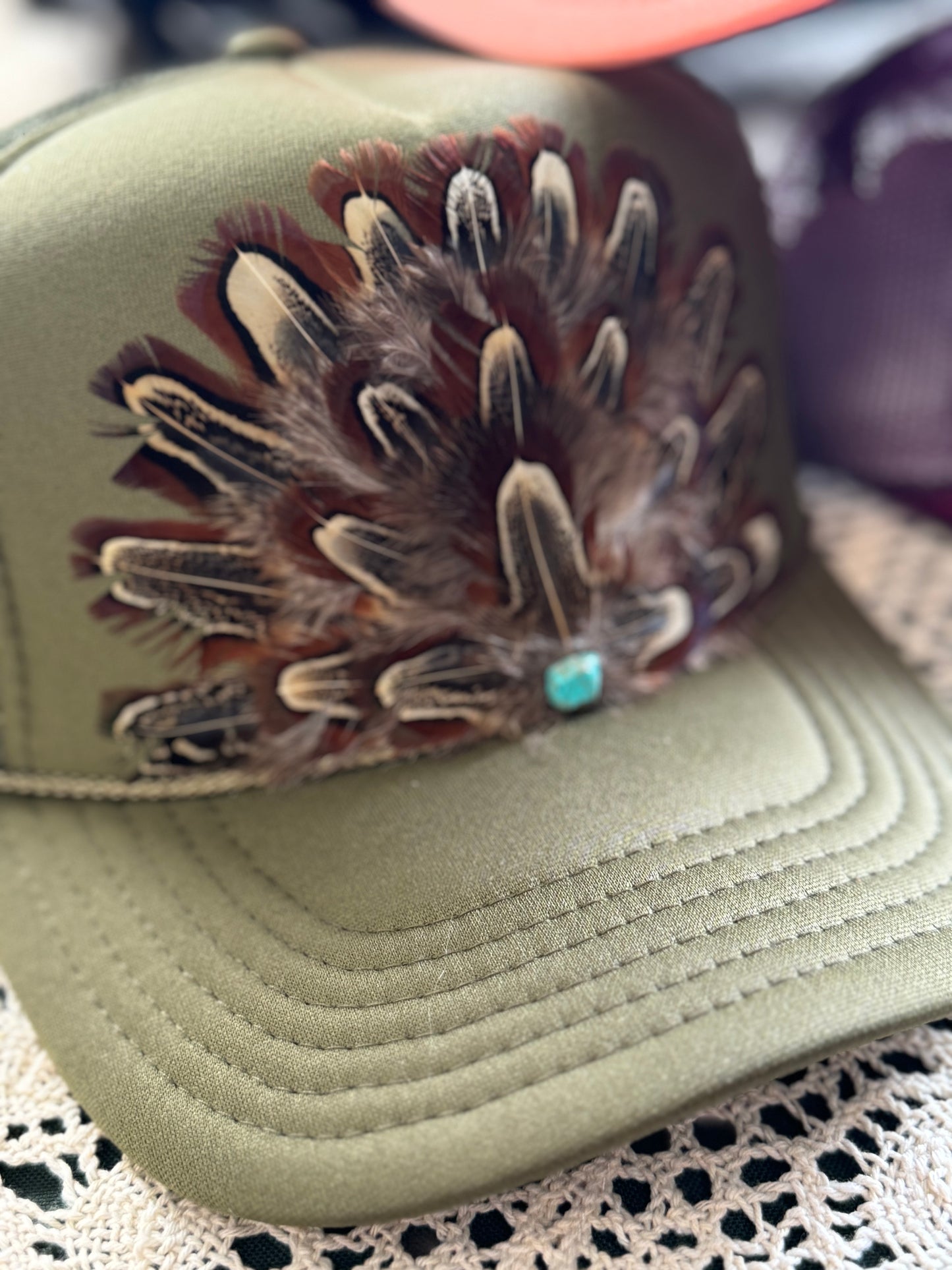 Wild Horse Feather Trucker