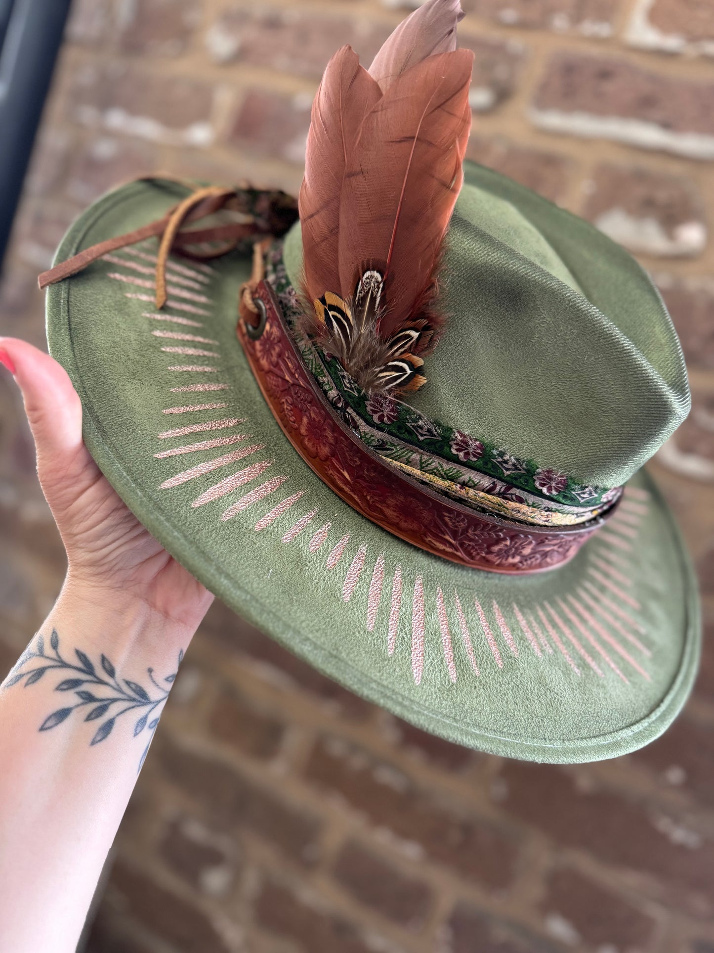 “The Greens” OOAK Hats