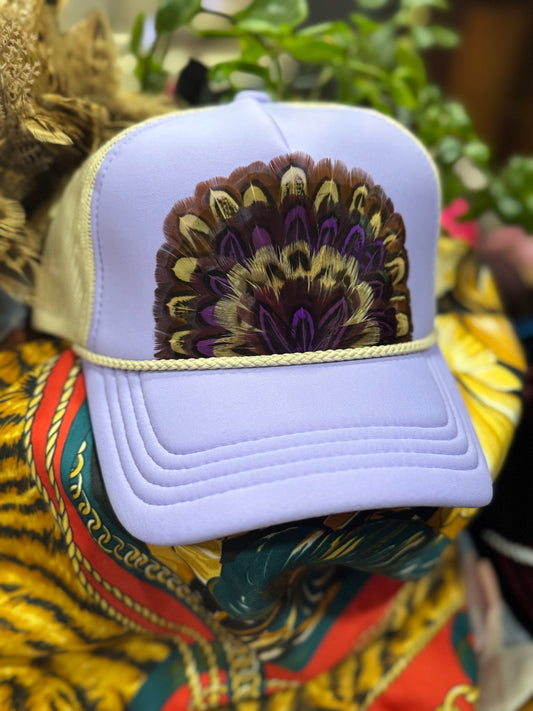 Lavender Feather Trucker