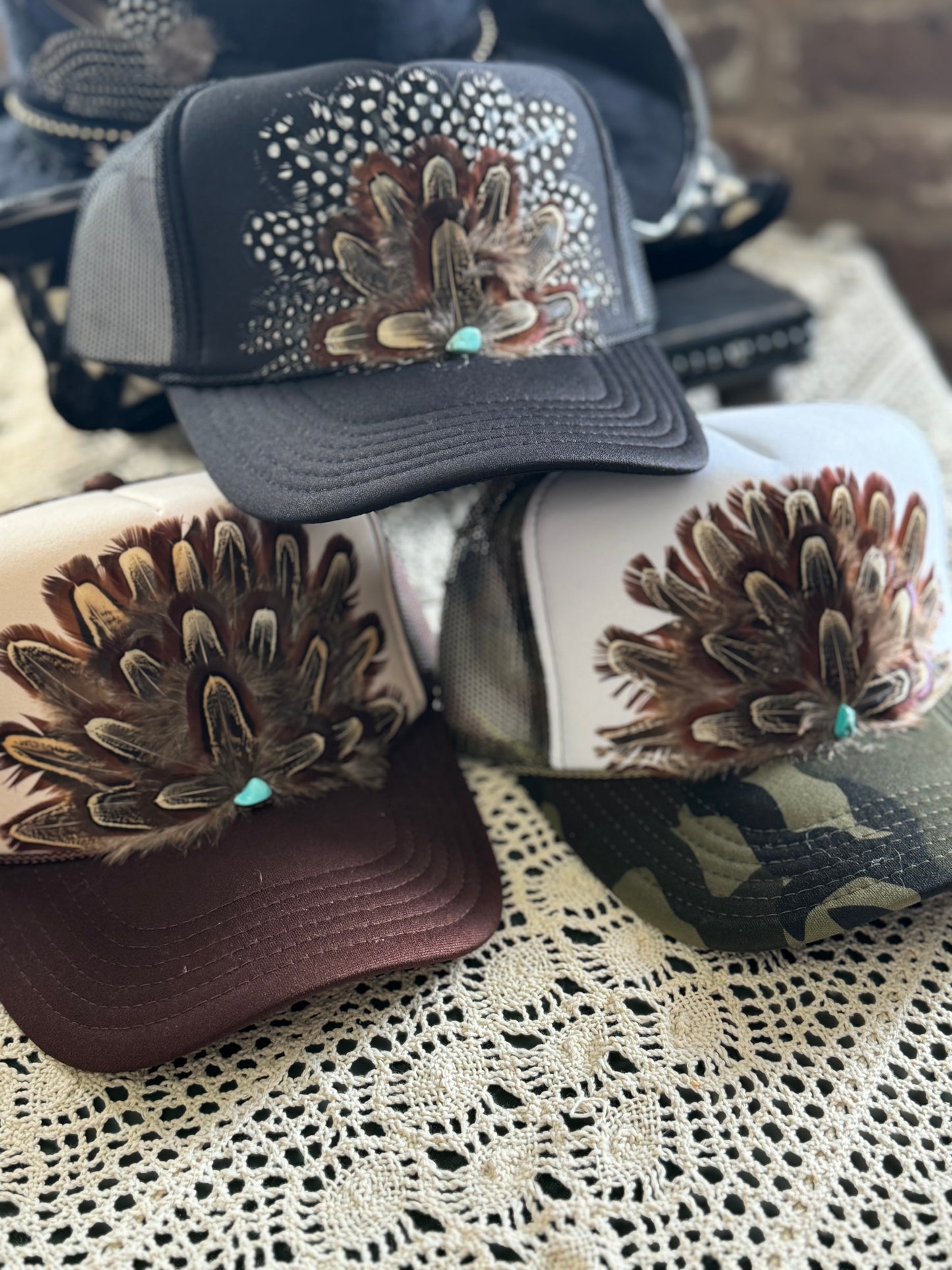 Wild Horse Feather Trucker