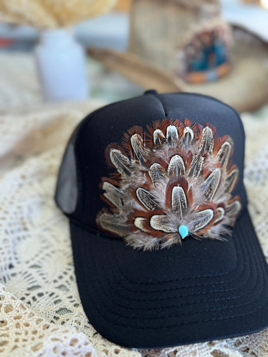 Wild Horse Feather Trucker