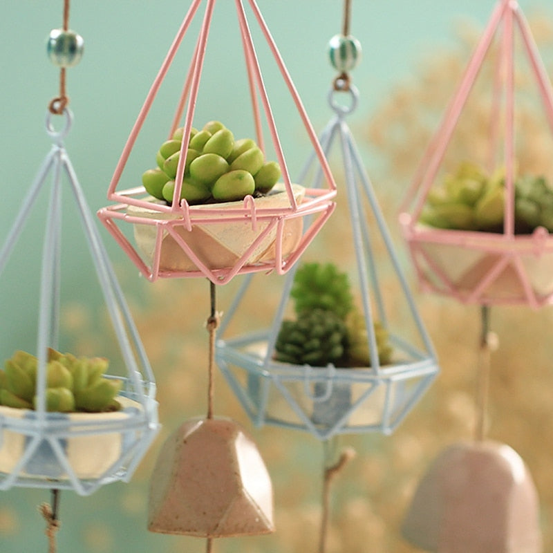 Wrought Iron Wind Chimes -Add your succulent