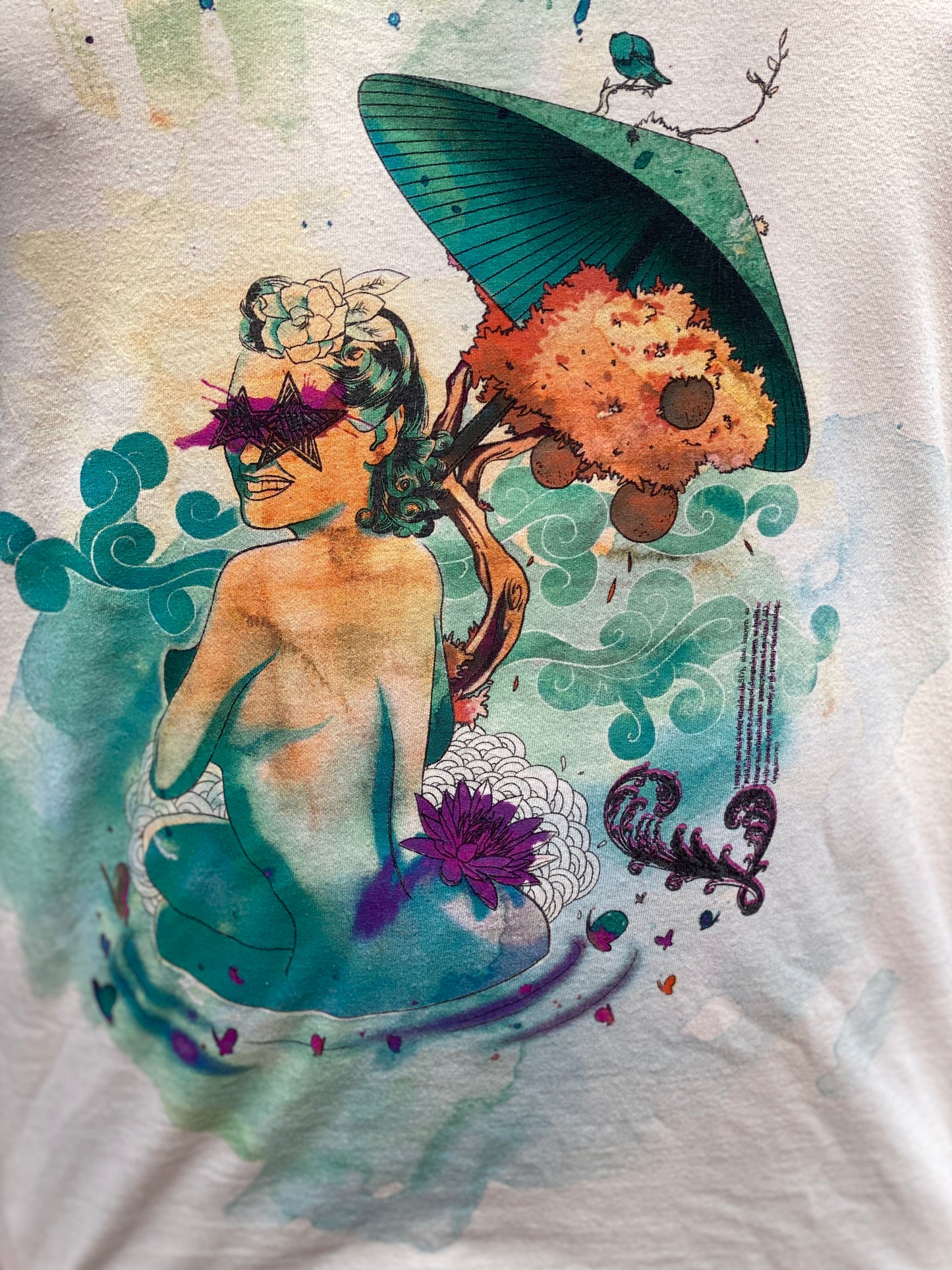 Psychedelic Pin Up Girl (Retro T-Shirt)
